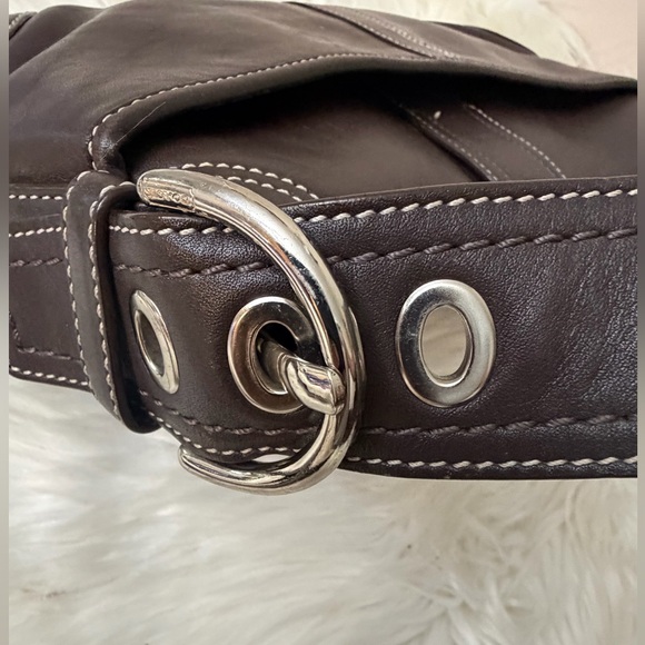 Coach Dark Brown Leather Shoulder Bag: F10910 - Picture 10 of 13